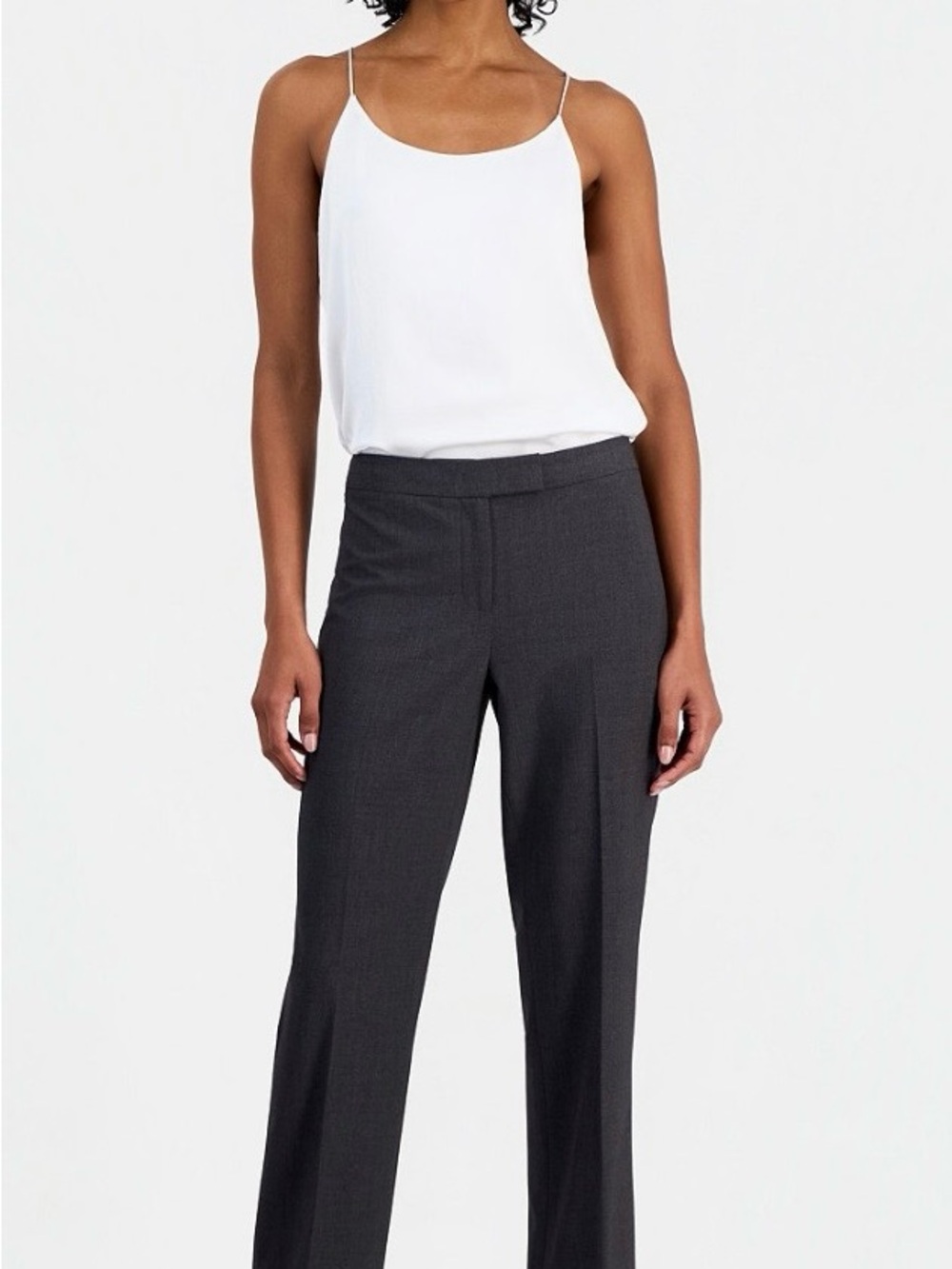 Anne Klein Suit Separates Straight Leg Career Pants Gray Size 12 NWT